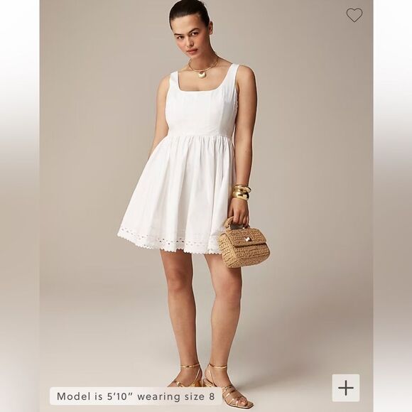 J. Crew Fit-and-flare mini dress with rickrack trim Size 4 - Picture 1 of 16